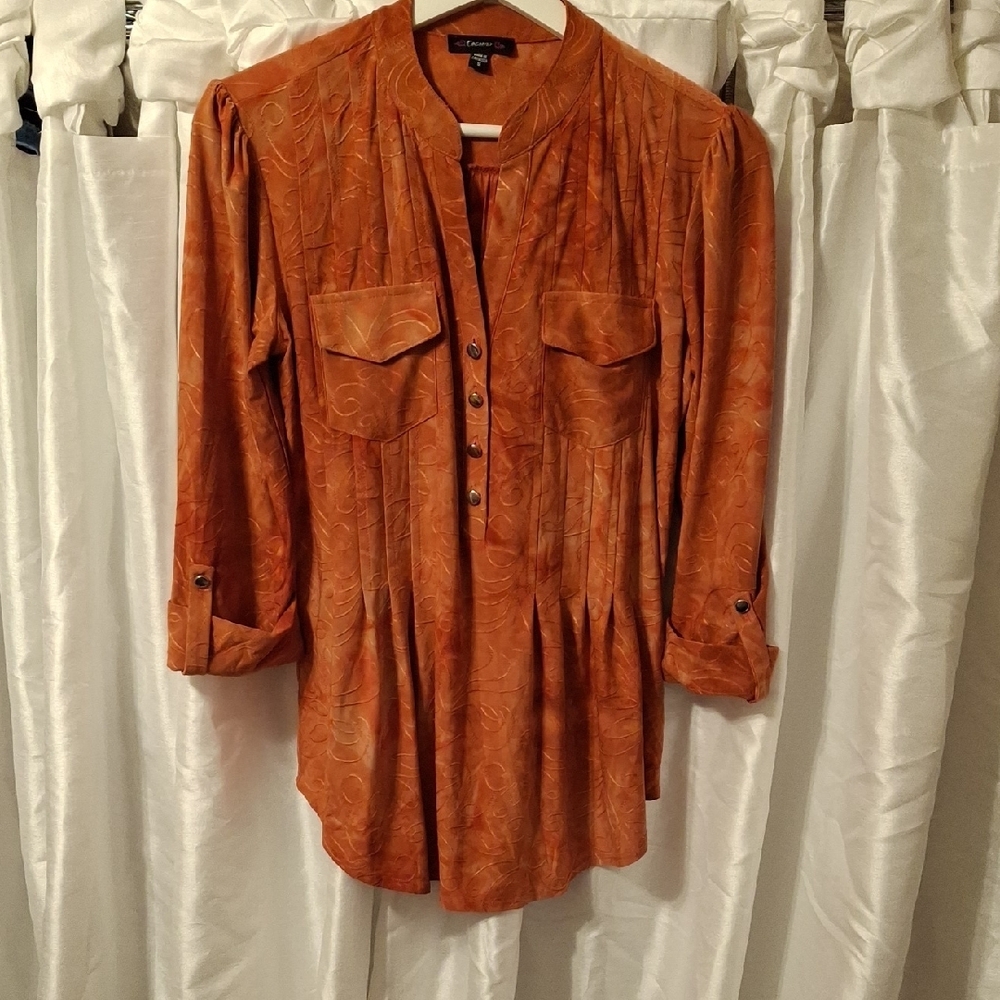 Cocomo Orange Button-Up Women's Top 💛💛💛💛